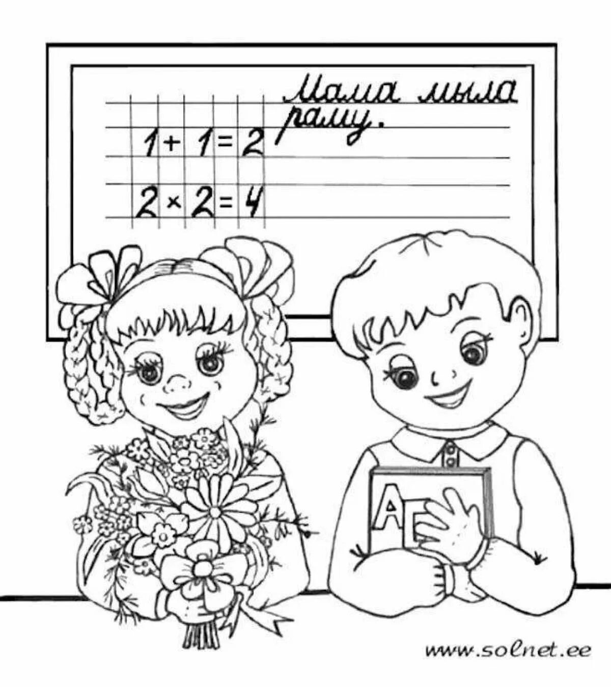 Рабочий лист 1 сентября 1 класс. Картинки раскраски на тему школа. раскраски для первоклассников. картинки раскраски для первоклассников. рисунки на школьную тему.