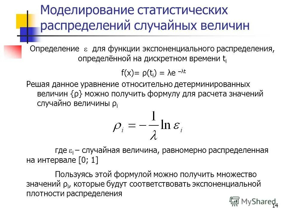 Моделирование статистических данных