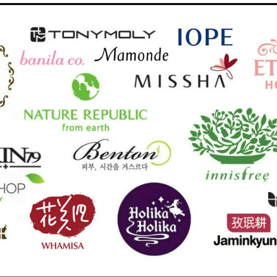 Корейская косметика список. Корейская косметика бренды. Известные корейские бренды косметики. Качественная корейская косметика бренды. Эмблемы косметики бренды.