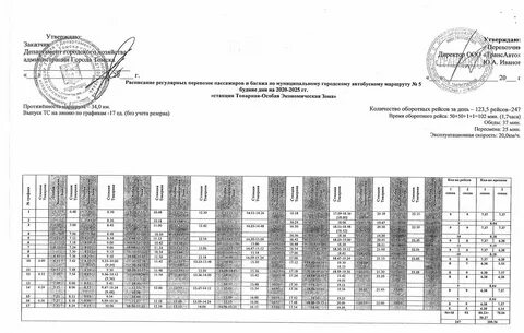 Расписание движения 24 маршрута автобуса