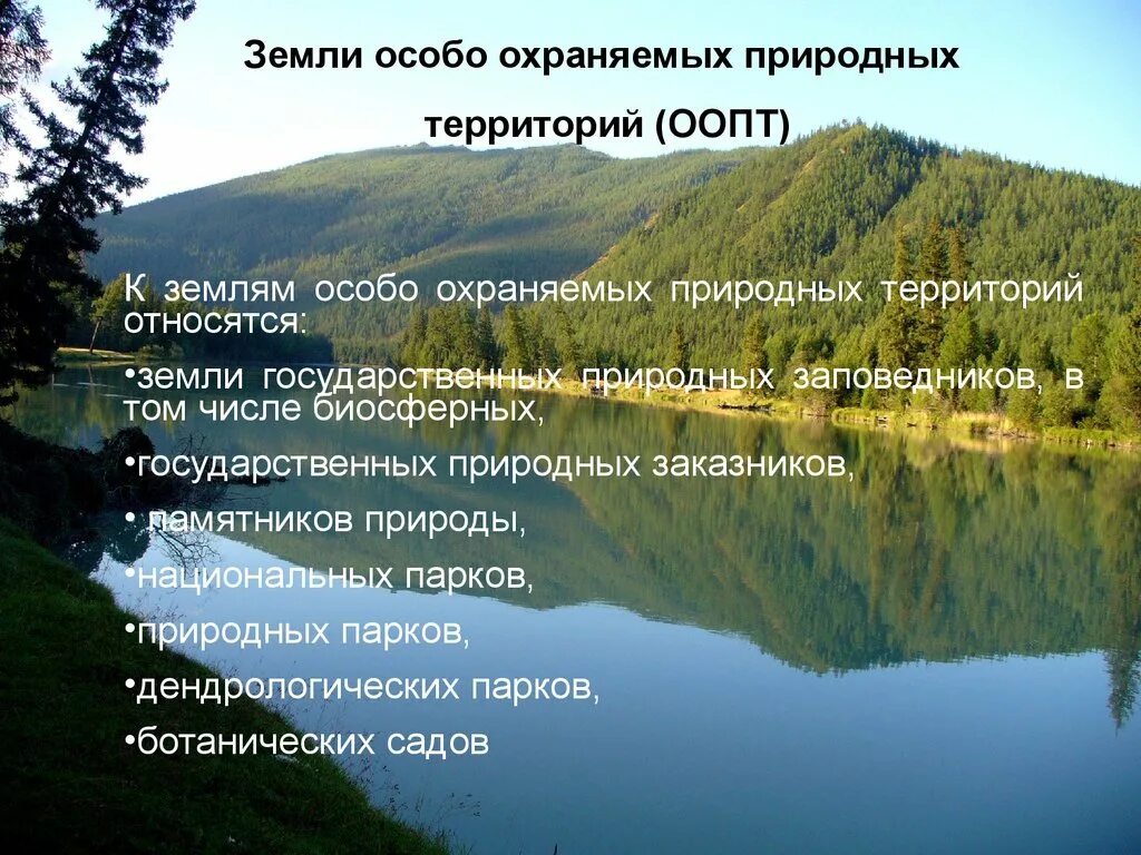 Как называется вид особо охраняемых природных территорий. Охраняемые природные территории. Земли особо охраняемых территорий. Земли особоохраняймых территорий и объектов. Особо охраняемых природных территорий.