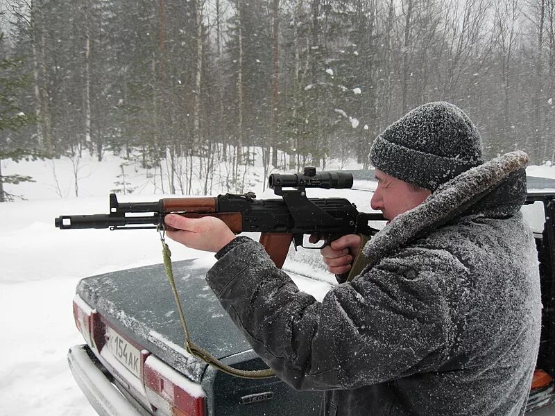 Погода в сайге. Сайга с оптикой.