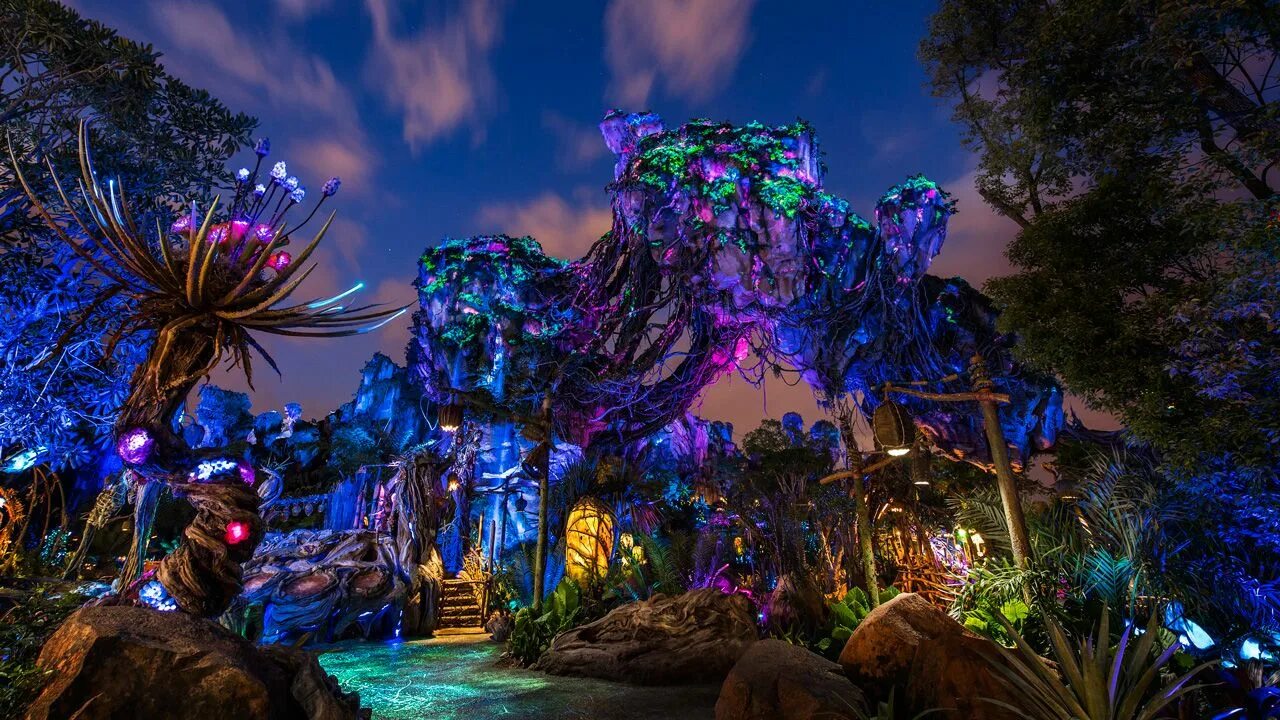 Волшебный развлечения. Диснейленд аватар парк Пандора. Диснейленд (Walt Disney World), Флорида.