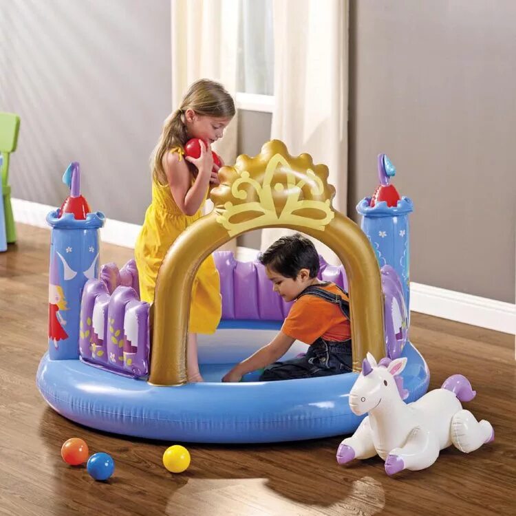Игровой центр. Игровой центр intex magical castle ball toyz 48669. игровой надувной центр интекс замок. 48669np игровой центр &quot;магический замок&quot;, 130х91 см, 3-6 лет intex. бассейн интекс замок надувной.
