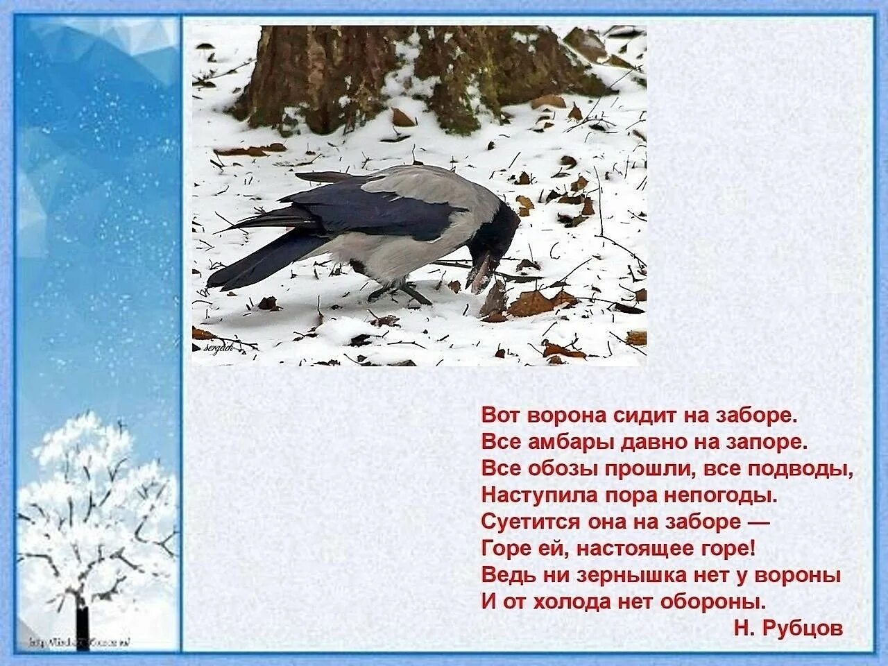Загадка с вороной