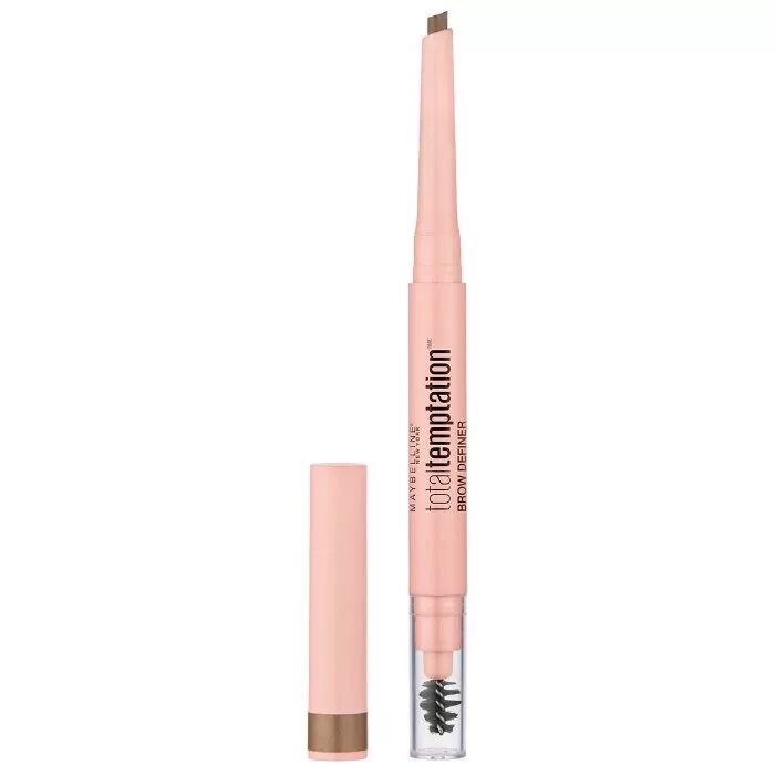 Maybelline для бровей brow. Карандаш для бровей мейбелин. Maybelline карандаш для бровей Temptation. Total Temptation от Maybelline New York. Maybelline карандаш для бровей Medium Brown.