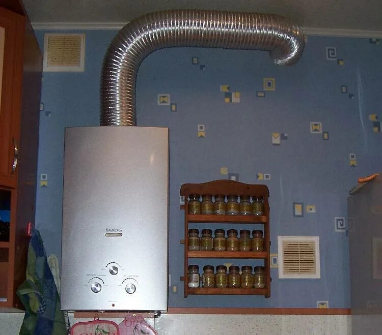 Соединить газовую колонку