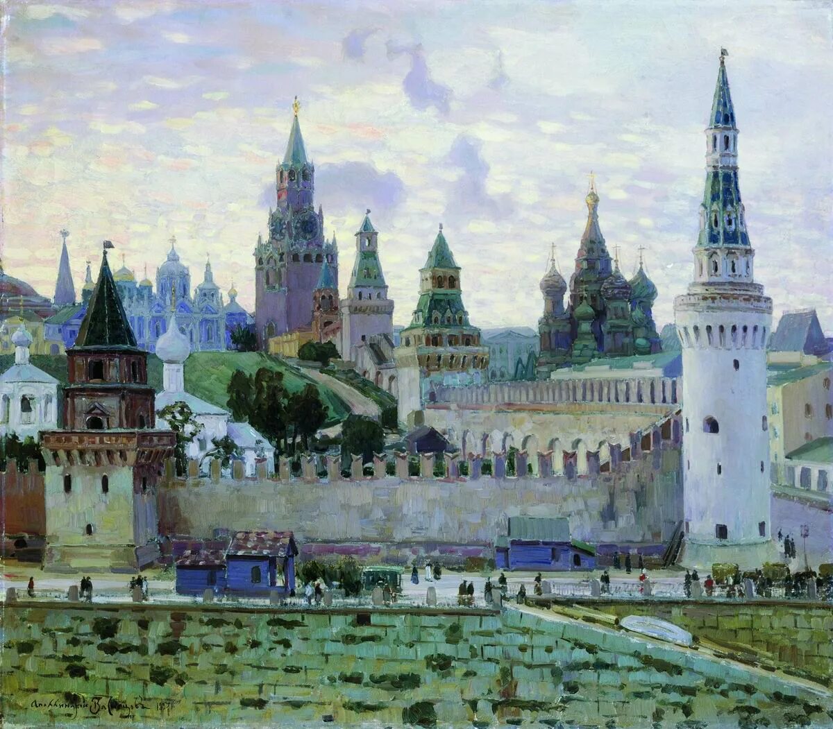 Каким был первый московский кремль. А. М. Васнецов «Московский Кремль» (1897).