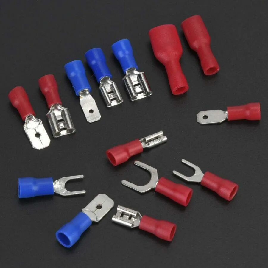 3мм двойная. клемма плоская изол. 14awg клеммы для проводов. 5-(6. клемма "мама"+"папа" изолировання синяя 6,3мм 1,5-2,5кв.