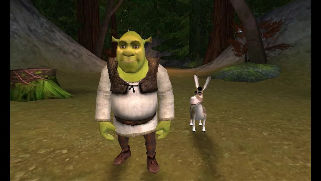 Где шрек игра. Shrek 2 игра осел. Игра Шрек 2004. Шрек 2 игра кот в сапогах. Конь Шрек 2 игра.