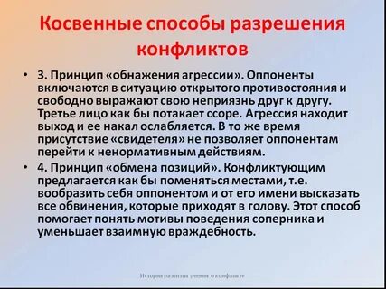 Способы разрешения конфликта доклад