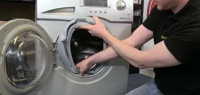 Как снять манжету на стиральной машине lg
