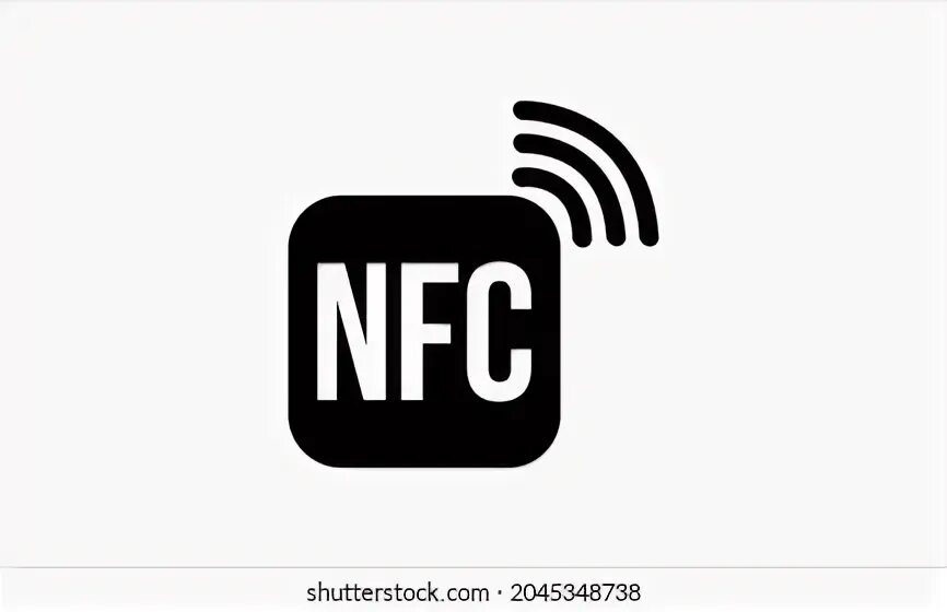 Nfc near field. Nfc logo.