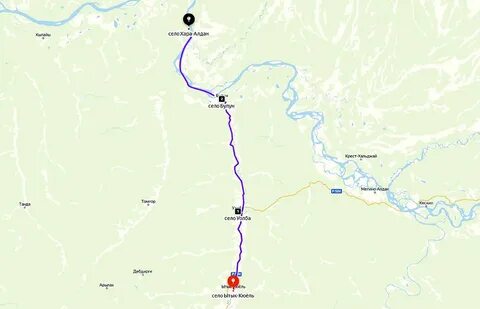 Якутск олекминск расстояние