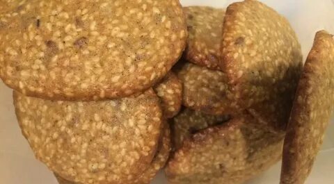 Хрустящее кунжутное печенье