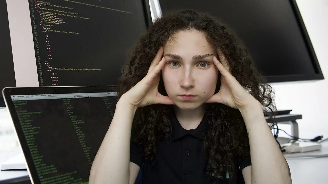 Coding girl