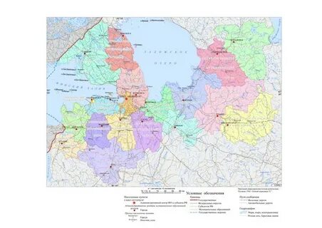 Ленинградская область подробная по районам