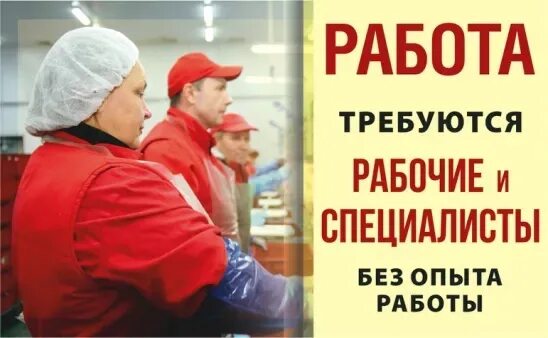 Требуются рабочие. Требуются рабочие на производство. Вакансия без опыта. Объявление требуются рабочие.