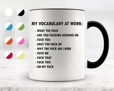 My vocabulary at work mug
