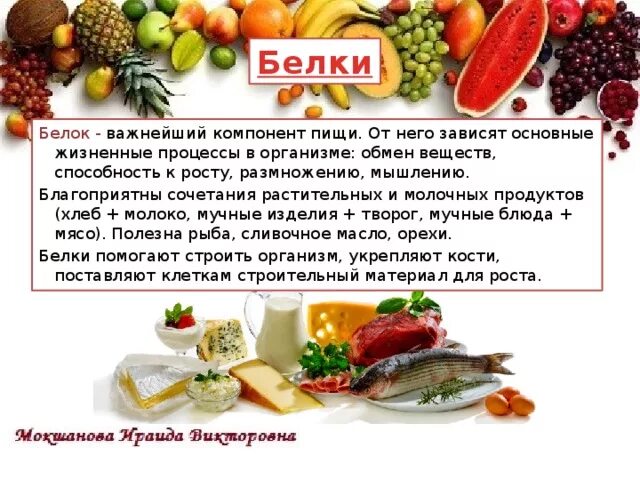 Белки компоненты пищи