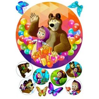 Вафельная картинка медведь
