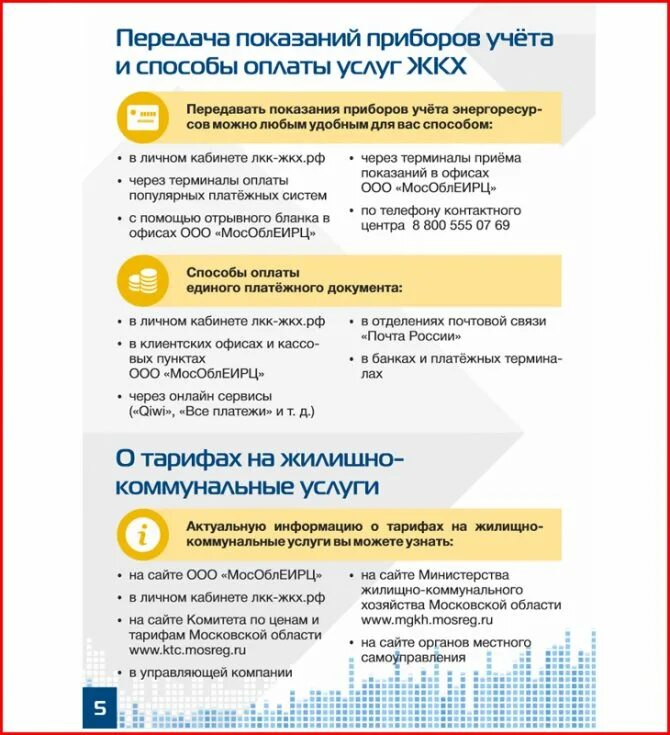 Передать показания мособлеирц по телефону московская