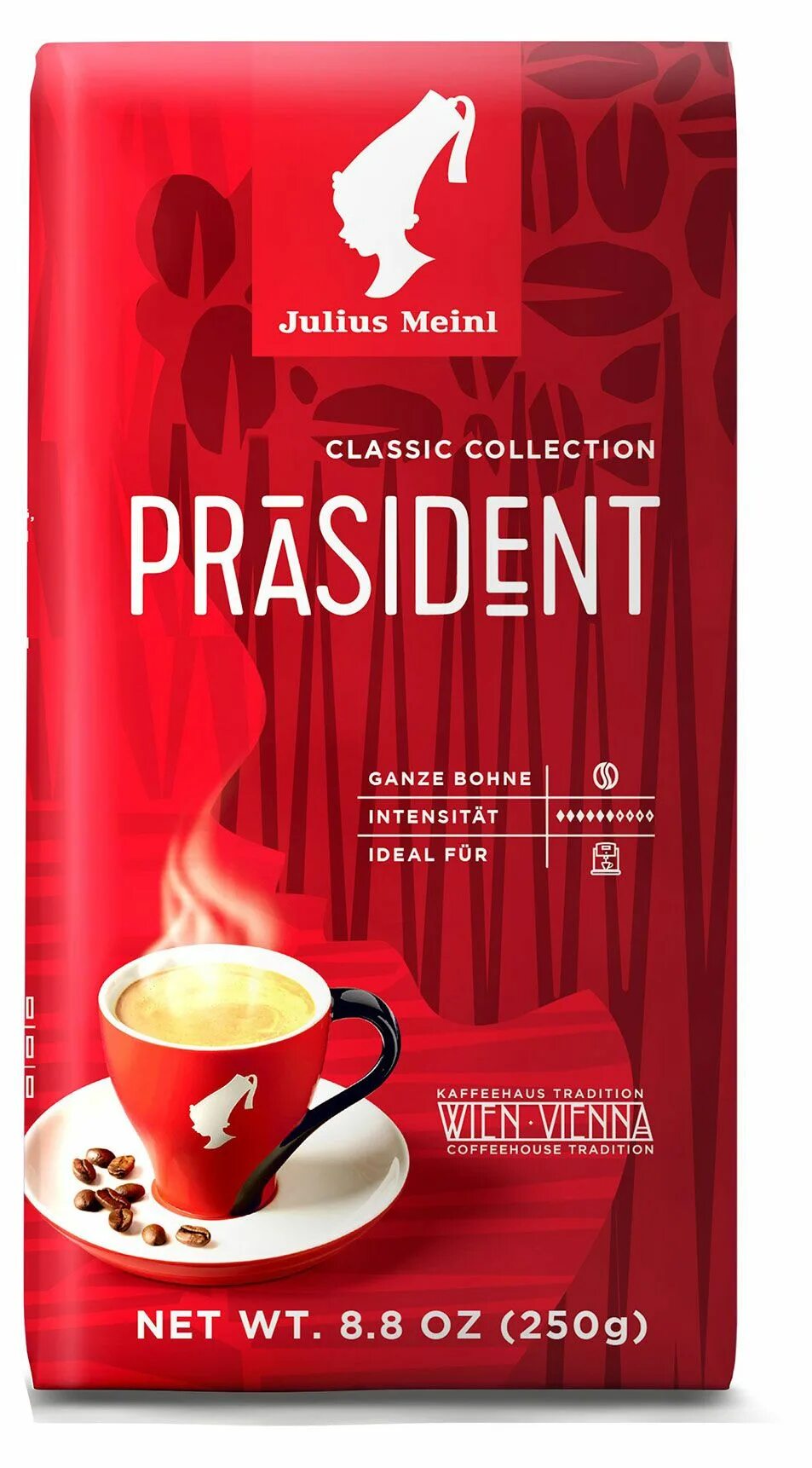 Кофе в зернах Julius Meinl President 250 гр. Купить кофе юлиус майнл