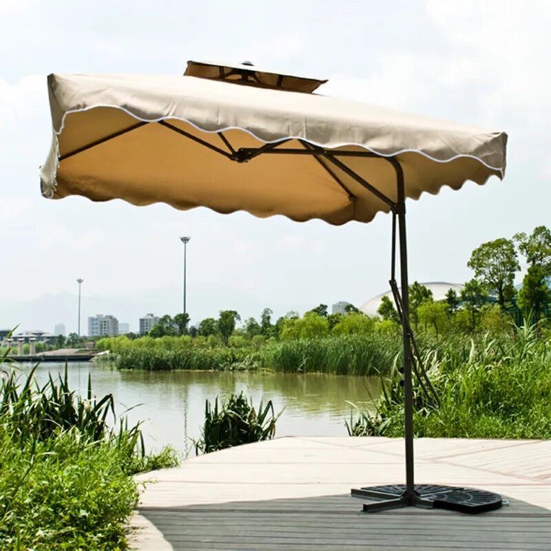 зонт с козырьком. навес для летнего кафе. навес зонтик. зонт алюминиевый greenpatio 3х3м g92002. зонты для летнего кафе.