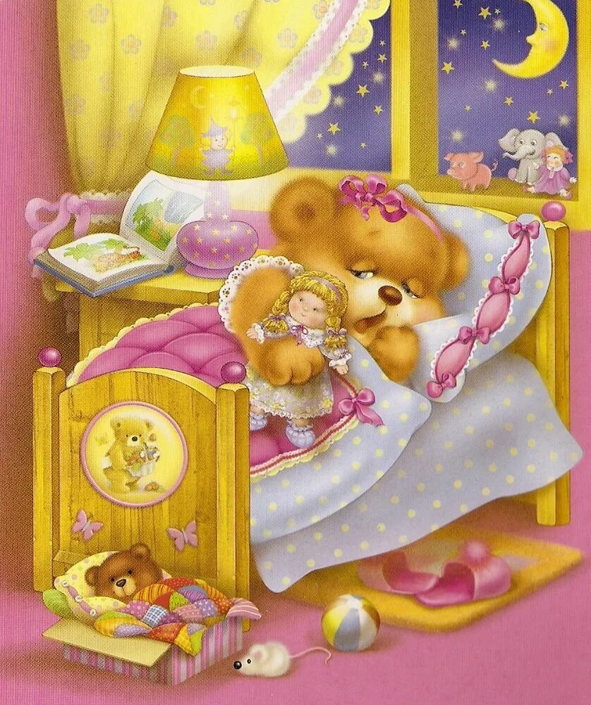 Зайка в кроватке. Кроватка спи сладко. Сон картинки для детей. Ребенок спит. Уютные иллюстрации.
