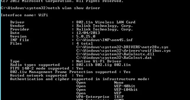 WIFI WPA-2 Nasil cmd Komut verilir 802.11n. Gp527 cmd.