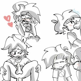 pico (newgrounds), monochrome, after sex, ahe gao, anal, anal sex, backward...