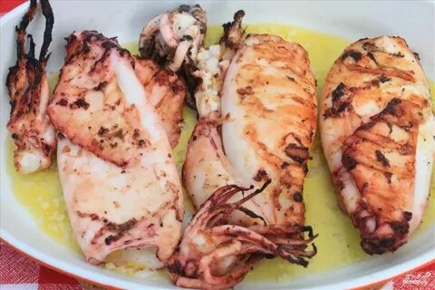Кальмар на мангале на решетке рецепт