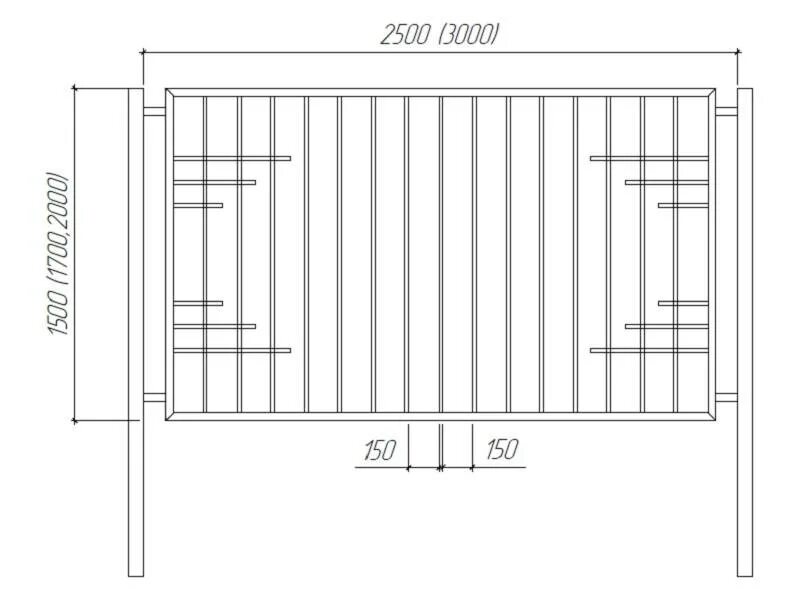 Размер профильной трубы для забора. Чертеж калитки из профильной трубы 60 60. Секция ограждения ов-Ри-005. Чертежи ограждения из профтрубы. Сварка продольной трубы забора чертеж.