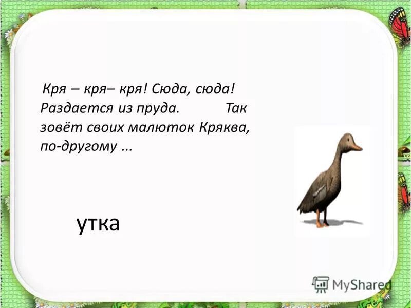 а мне подарили гуся кря кря