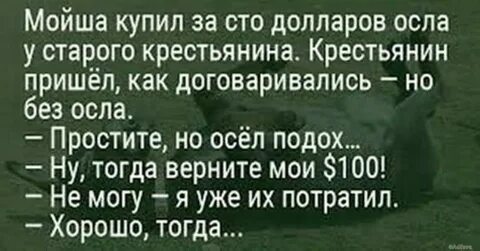 Анекдот 100 долларов