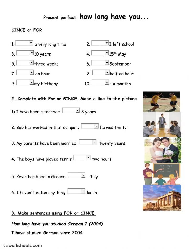 Since for упражнения. For since упражнения. Present perfect since for упражнения. Present perfect упражнения 5 класс Worksheets. Present perfect упражнения 7.