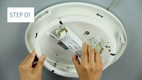 Как разобрать круглый светильник