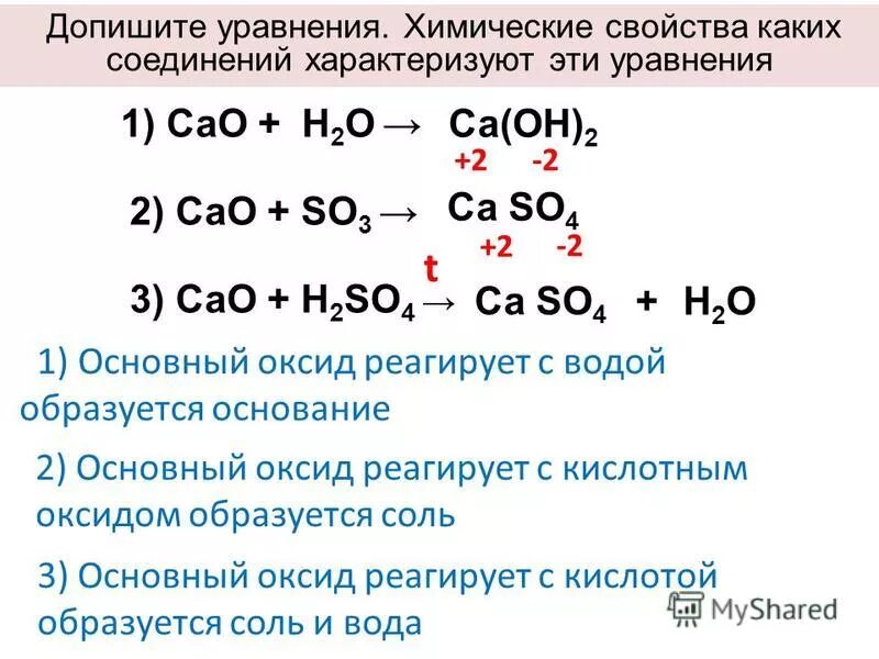 САО н2о са он 2. САО н2о са он 2 Тип реакции. Допишите химические уравнения. САО химические свойства.