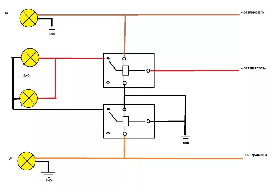 Как отключаются дхо при включении света. Схема ближнего света ВАЗ 2108. Лед ДХО ВАЗ 2108. Ходовые огни тухнут при включении фар. При включении ближнего света выключаются ходовые огни.