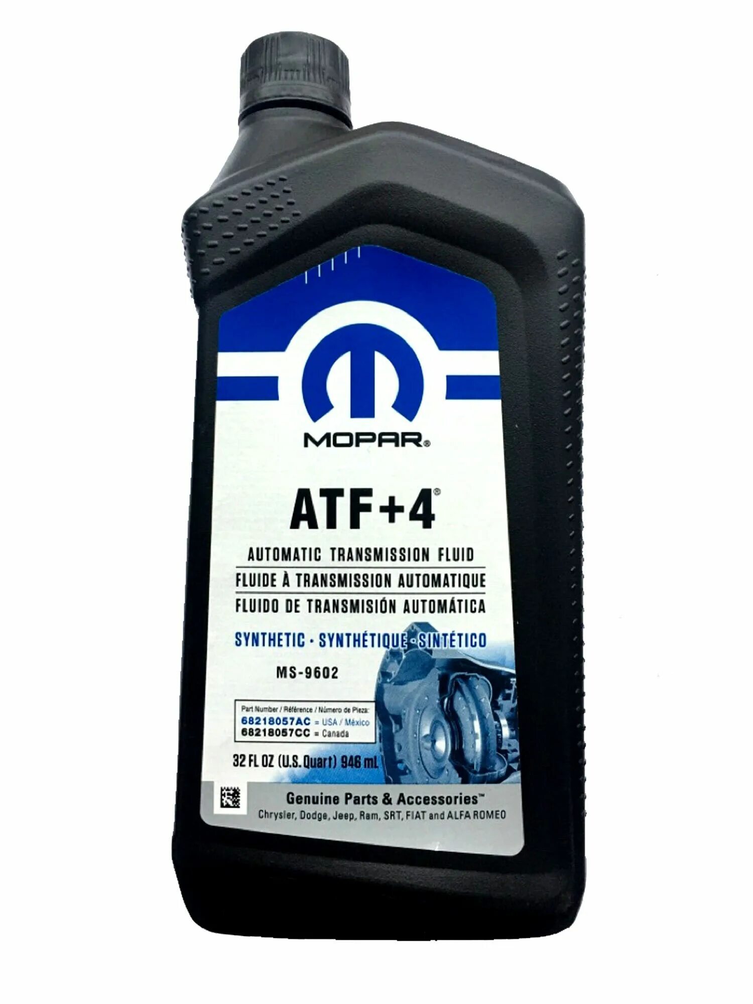 Масло акпп atf 4. Mopar ATF+4 9602 артикул. Mopar ATF+4. Mopar ATF+4 артикул. 68218057aa Chrysler масло для АКПП "ATF+4" 0.946ml 68218057aa.