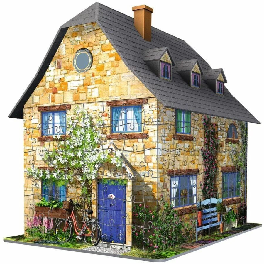Puzzles пазл 3d. Равенсбургер 3д пазл. 3d puzzle английский коттедж. равенсбургер 3д пазл дома. пазл домик.