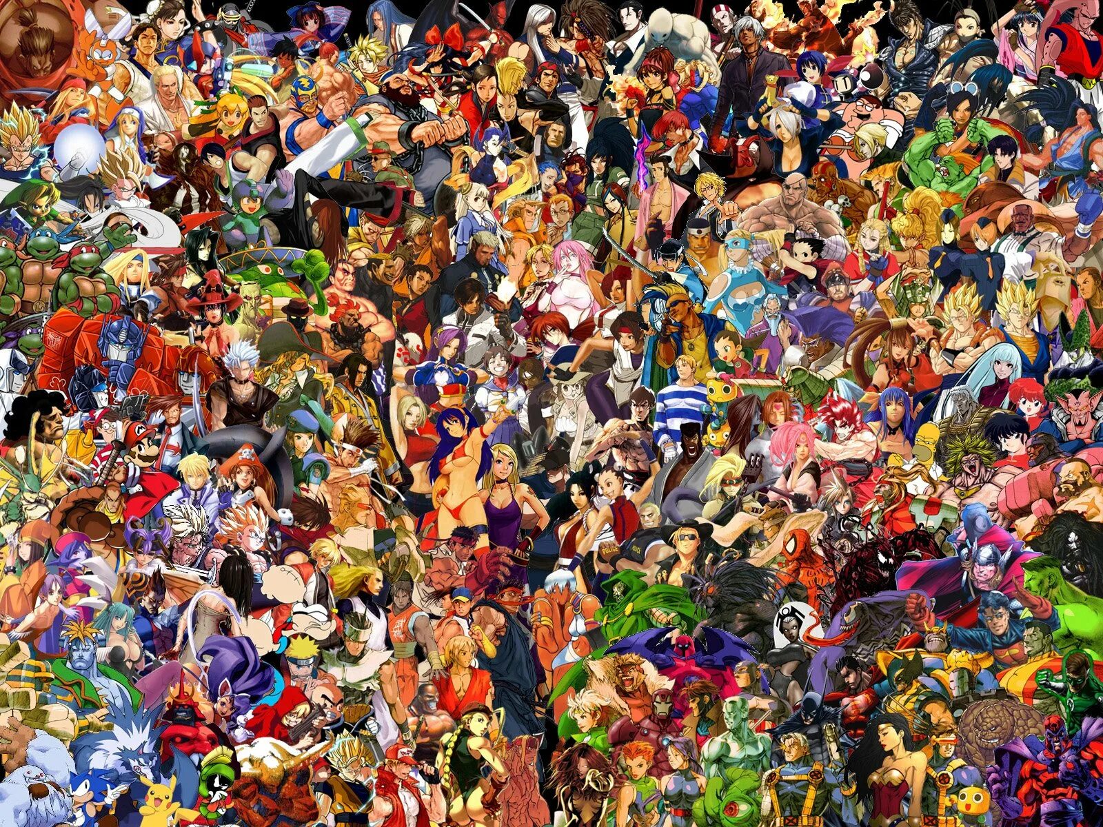 Где есть все персонажи. M.U.G.E.N. Mugen игра. Картина с множеством персонажей. Картина много персонажей.