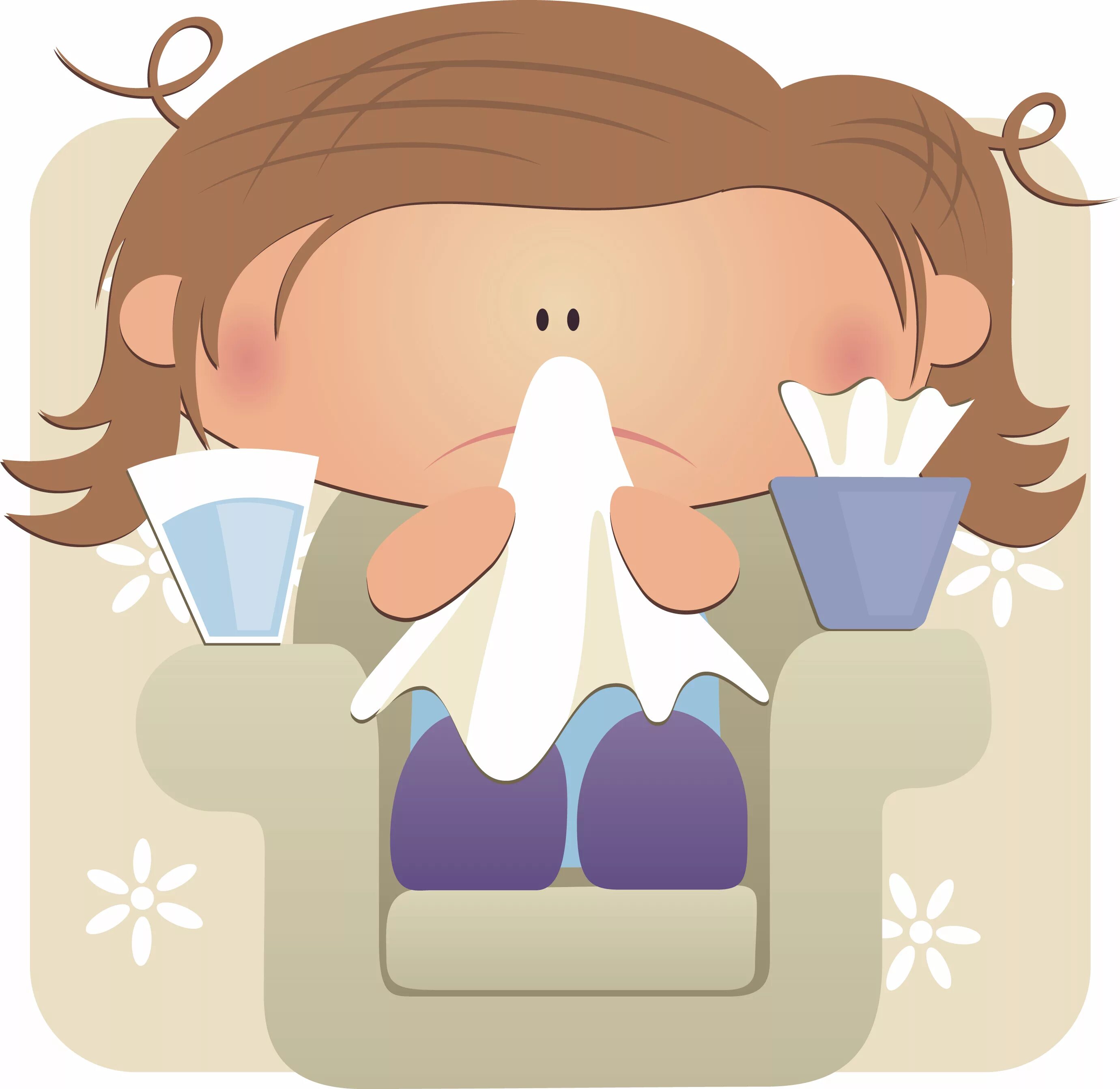 I think i am a cold. Простуда клипарт. Простуда мульт. Насморк мульт. Клипарт на тему болезни.