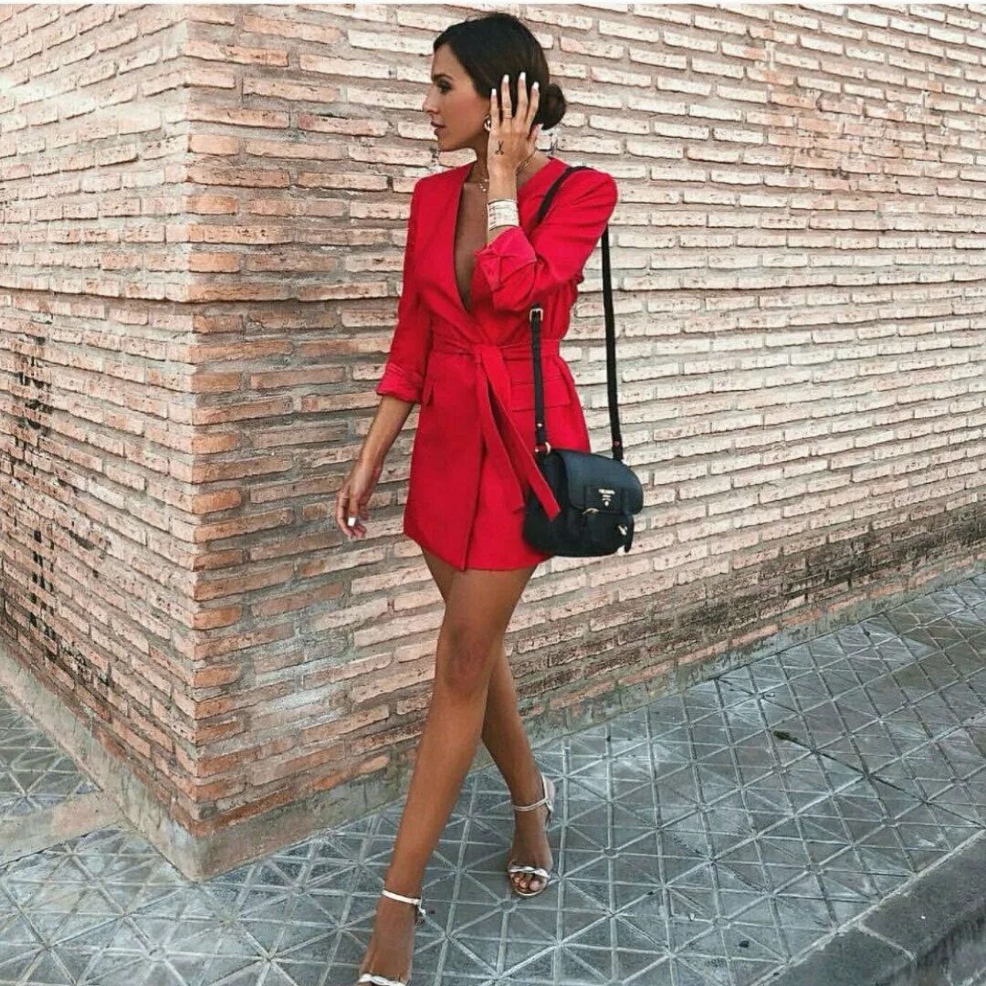 Красное платье с пиджаком. Платье пиджак Zara красное.