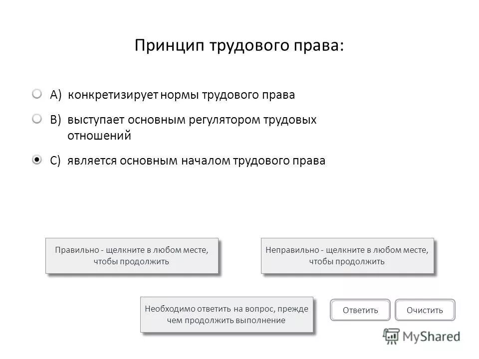 Тест по теме трудовое право с ответами. Принципы трудового законодательства.