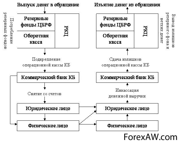 Наличный оборот организации. Схема организации денежного обращения в РФ. Схема налично-денежного оборота. Схема движения наличных денежных средств. Налично-денежное обращение схема.