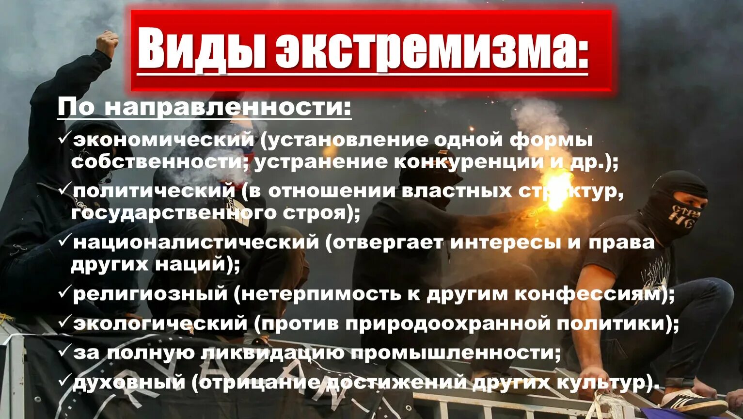 Виды экстремизма. Экстремистская направленность это. Понятие экстремистской организации. Виды экстремизма по направленности.