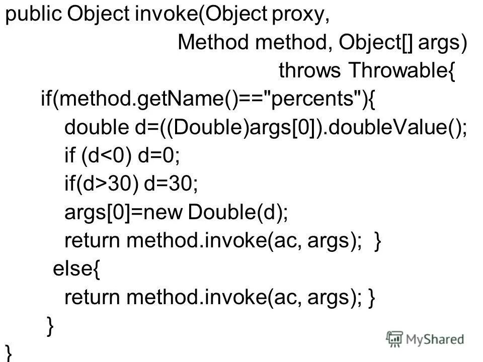 Proxy method. Class object method.