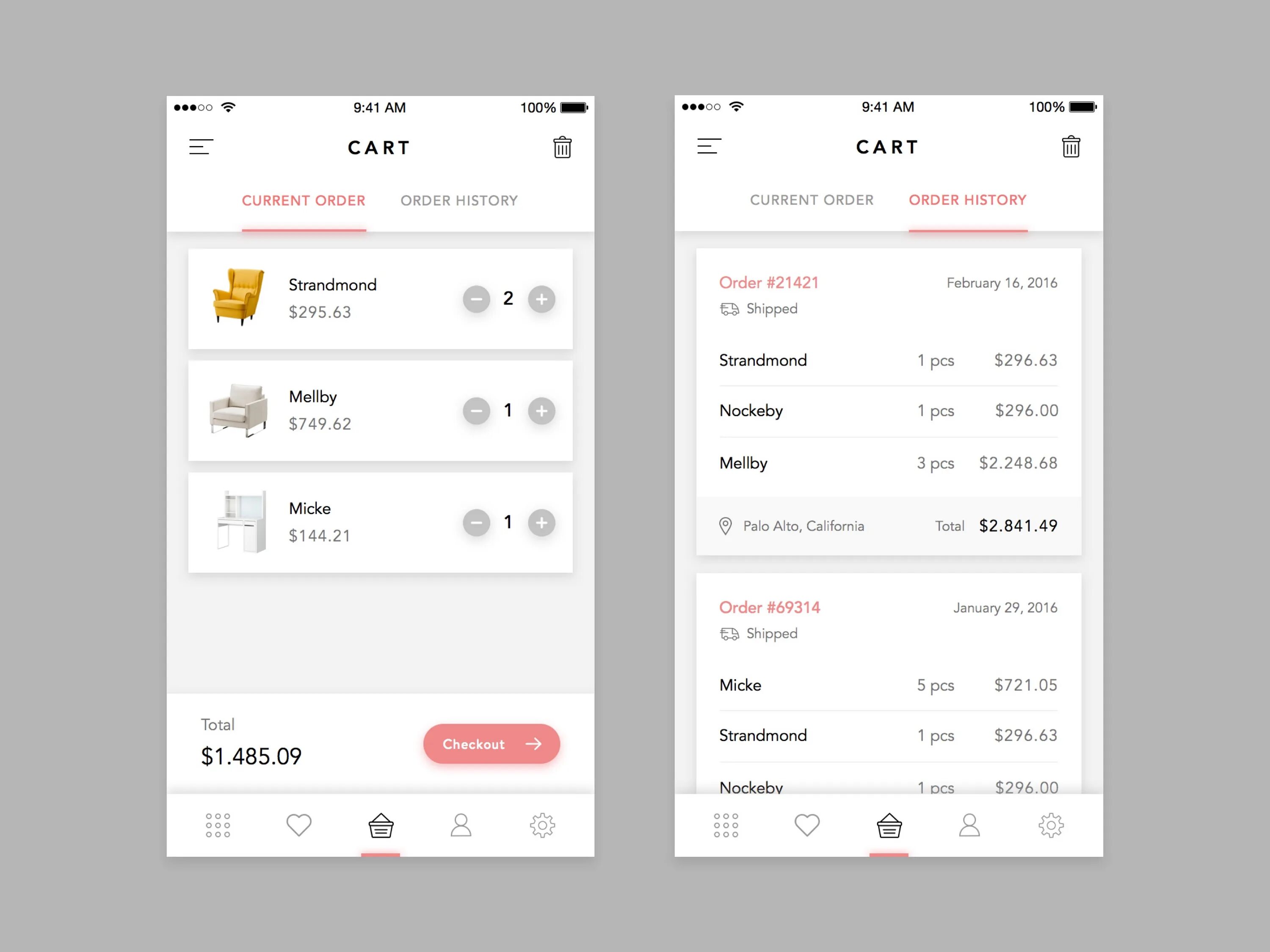 Current orders. Список UI. Mobile Cart UI. List UI Design. Shop UI mobile.