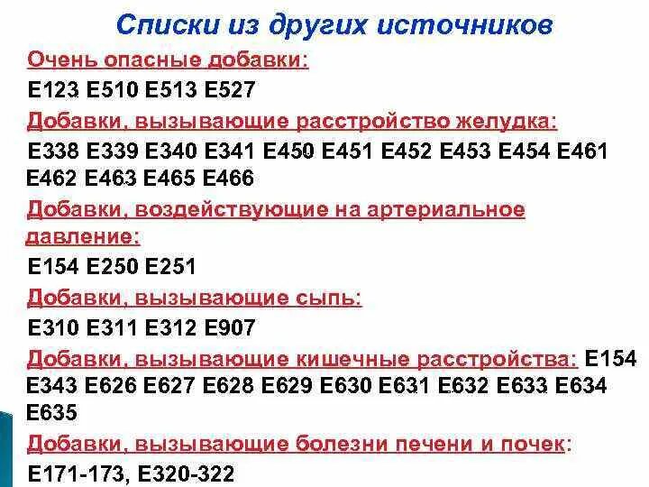 Добавка е339. Добавка е339